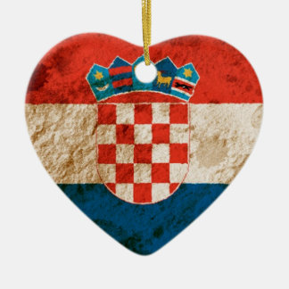 Schroffe kroatische Flagge Keramik Ornament