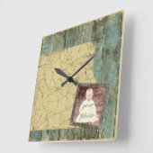 Schroffe Planken-Wanduhr Quadratische Wanduhr (Winkel)