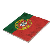 Schroffe portugiesische Flagge Fliese (Seite)