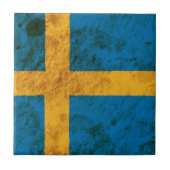 Schroffe schwedische Flagge Fliese (Vorderseite)