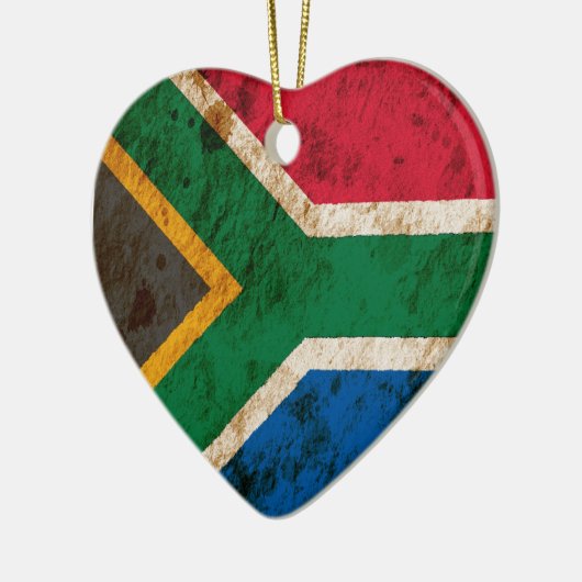 Schroffe südafrikanische Flagge Keramik Ornament (Links)