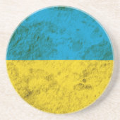 Schroffe ukrainische Flagge Sandstein Untersetzer (Vorne)