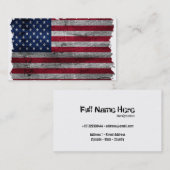 Schroffe USA-Flagge Visitenkarte (Vorne/Hinten)