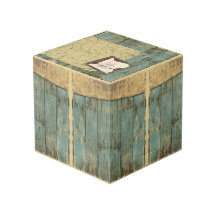 Schroffer blauer Planken-Foto-Würfel-Papiergewicht