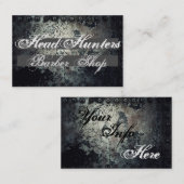 Schroffer oxidierter MetallFriseursalon Visitenkarte (Vorne/Hinten)