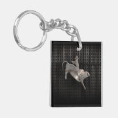 Schroffer Stier-Reiter Schlüsselanhänger (Vorderseite links)