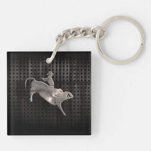 Schroffer Stier-Reiter Schlüsselanhänger (Rückseite)