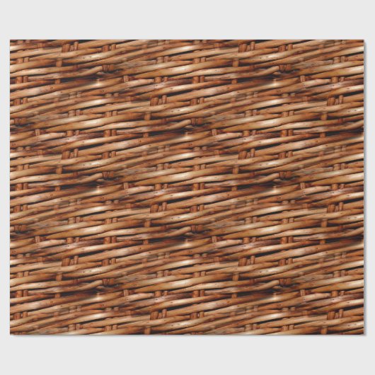Schroffer Weidenkorb-Blick Geschenkpapier (Flach)