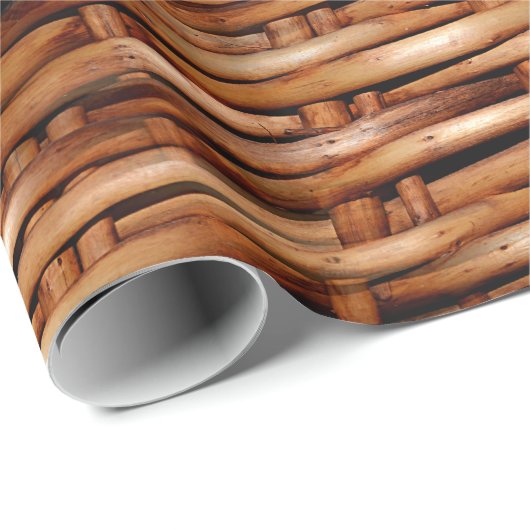Schroffer Weidenkorb-Blick Geschenkpapier (Rolleneckpunkt)