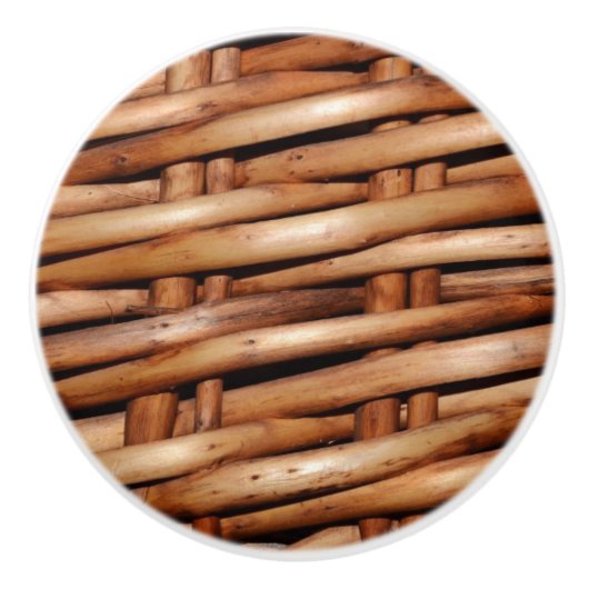 Schroffer Weidenkorb-Blick Keramikknauf (Vorderseite)