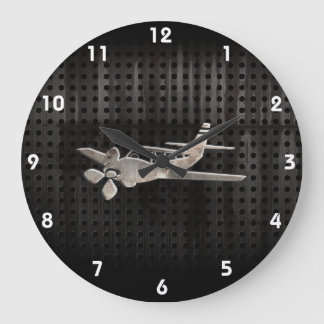 Schroffes Flugzeug Große Wanduhr