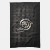 Schroffes französisches Horn Geschirrtuch (Vertikal)