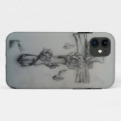 Schroffes Kreuz und Rosen Case-Mate iPhone Hülle (Rückseite (Horizontal))
