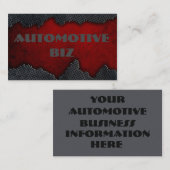 Schroffes Stahlgrau u. blutrote Visitenkarte (Vorne/Hinten)