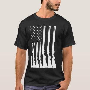 Schrotflinte-Flagge 2. Zusatzartikel Pro Waffenrec T-Shirt
