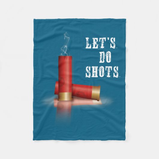 Schrotflinte Let's Shots Illustration Fleecedecke (Vorderseite)