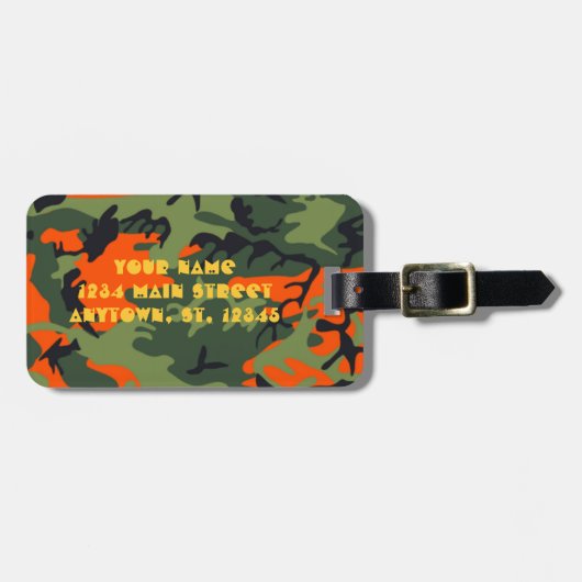 Schrotflintebeschriftung des Jäger-orange Gepäckanhänger (Vorderseite horizontal)