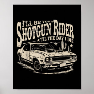 Schrotflintenträger Auto Vintage Muscle Car Wester Poster