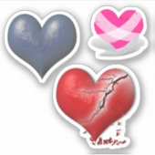 Schrott Buch gebrochene Herzen Anti-Valentinstag Aufkleber (Vorderseite)
