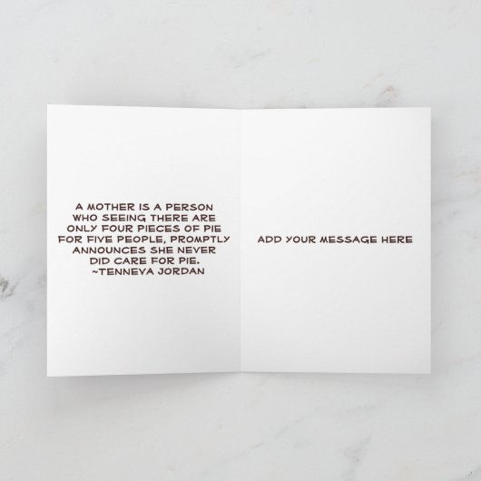 Schrott-Element-Mutter-Tag Karte (Innenseite)