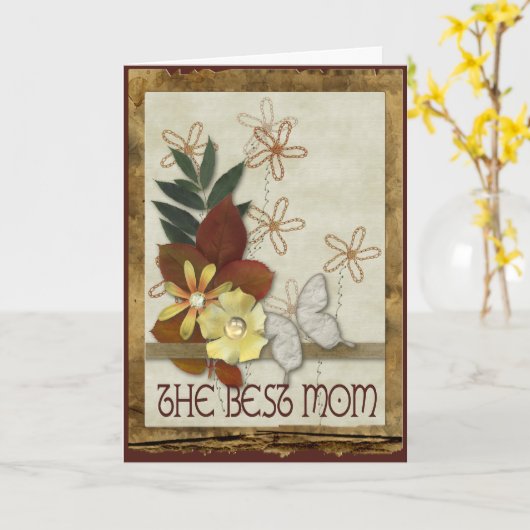 Schrott-Element-Mutter-Tag Karte (Gelbe Blume)