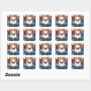 Schrott Eule 10 von 15 Quadratischer Aufkleber