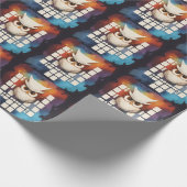 Schrott Eule 3 von 15 Geschenkpapier (Ecke)