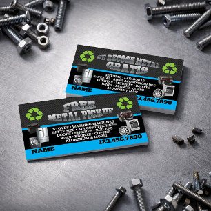 Schrott Metall Recycling Englisch-Spanisch Visiten Visitenkarte
