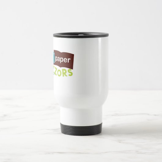 Schrott-Papier Scizzors Reise-Tasse Reisebecher (Mittel)