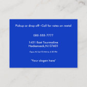 Schrott-Recycler Visitenkarte (Rückseite)