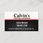Schrott und Auto recycelnd Visitenkarte (Vorderseite)