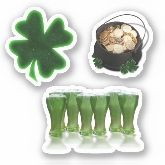 Schrottbuch grüner Bier St. Patrick's Day Aufkleber (Vorderseite)