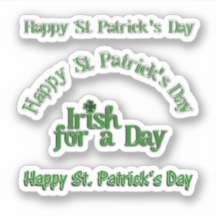 Schrottbuch-Text St. Patrick's Day Aufkleber
