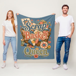 Schrottkorb Königin Quilter Cottagecore Fleecedecke