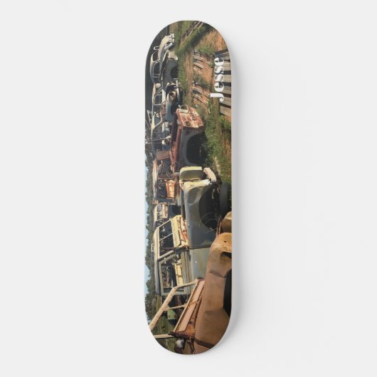 Schrottplatz-Schätze Skateboard (Vorderseite)
