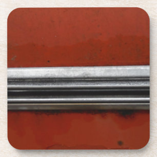Schrottplatz-Vintage-Auto, Rot und Silber Alte Far Untersetzer