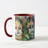 Schrullige Damenii Watercolor-Tasse Tasse (Links)