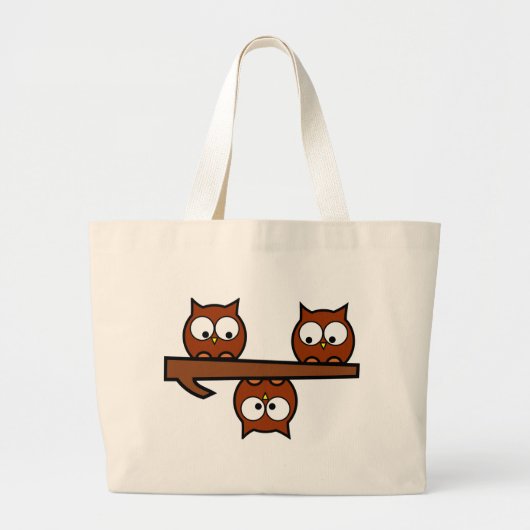 Schrullige Eulen Jumbo Stoffbeutel (Vorne)