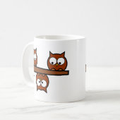 Schrullige Eulen Kaffeetasse (Vorderseite Links)