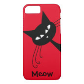 Schrullige lustige schwarze Katze katzenartig Case-Mate iPhone Hülle (Rückseite)