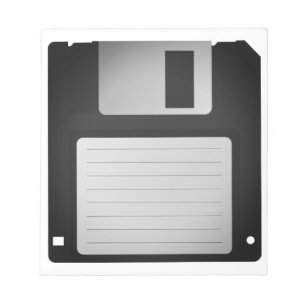 Schrullige Retro leere Diskette Notizblock