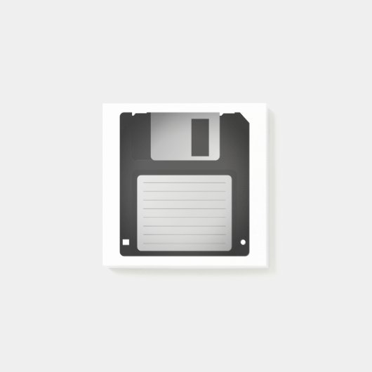 Schrullige Retro leere Diskette Post-it Klebezettel (Vorderseite)