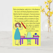 Schrullige und Spaß-Lehrer-Karten Karte (Gelbe Blume)