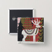 Schrullige Weihnachtsrotwild Button (Vorne & Hinten)