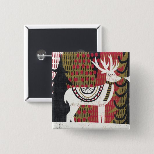 Schrullige Weihnachtsrotwild Button (Vorne & Hinten)
