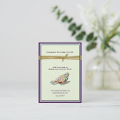 Schrulliger kleiner bunter Vogel Visitenkarte (Stehend Vorderseite)