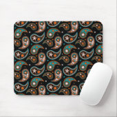 Schrulliger Paisley-Türkis und -orange Mousepad (Mit Mouse)