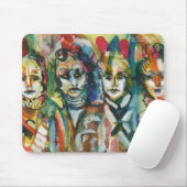 Schrulliges Aquarell Mousepad der Damen-II (Mit Mouse)