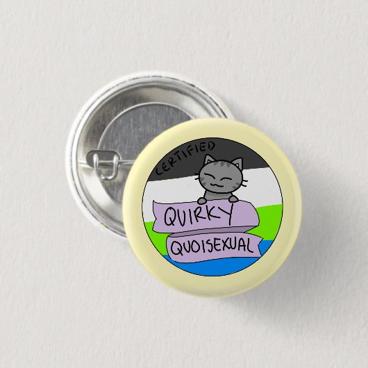 Schrulliges Quoisexual Button (Vorne & Hinten)