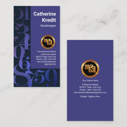 Schrumpfende Finanznummern Buchführung Visitenkarte (Vorne/Hinten)